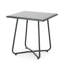 Table d'appoint grise avec structure en fer et esthétique moderne de 18 po de gris, structure en acier