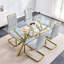 Chaise d'appoint moderne à dossier haut en similicuir (ensemble de 4)-1905681773-1905681779