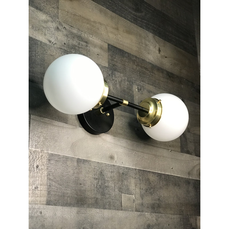 Armed Sconce, Black/Brass