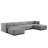 Modway Conjure Channel Tufted Upholstered 6-Piece Sectional Sofa-76353323