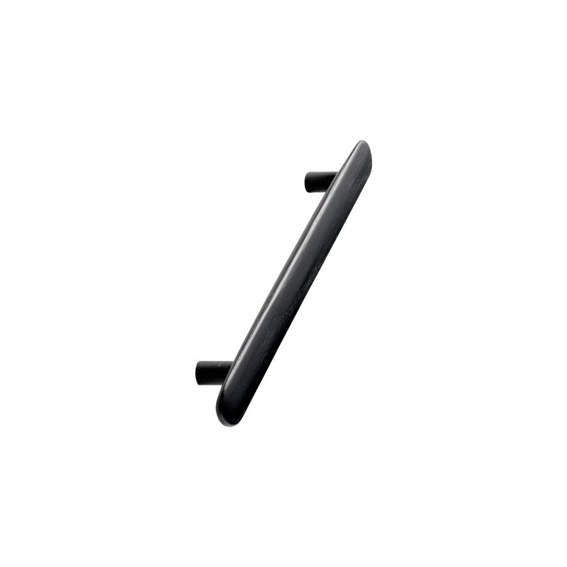 Black Lacquered Wood "Brutus" Drawer Pull