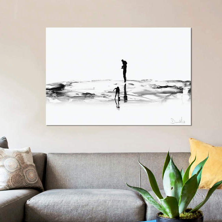 Reproduction d’art sur toile « on the Beach », H 26 po x l 40 po x 1,5 po, Toile tendue