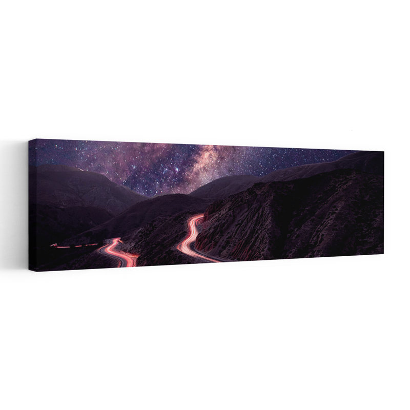 Art contemporain, paysage de montagne, H 60 po x l 20 po
