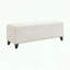 Banc de rangement avec repose-pieds avec charnière de sécurité et capitonnage à boutons en lin-1291711042