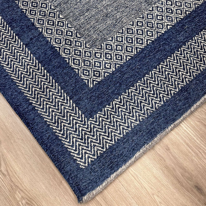 Tapis en coton tissé lavable Alfa, Rectangulaire 2 pi 6 po x 4 pi 9 po