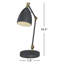 Lampe de bureau noire 18,5 po Euan