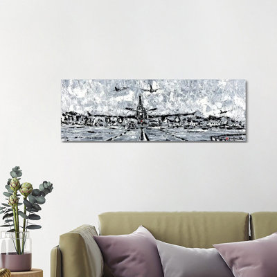 Storm Rush 1 Piece Wrapped Canvas Panoramic Wall Art