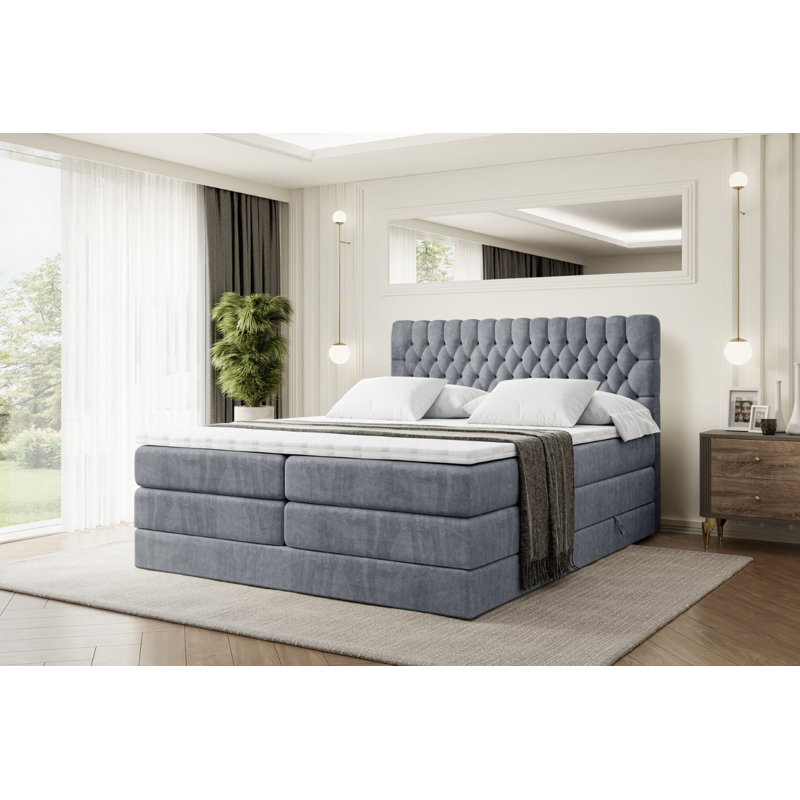 Bed, in Grey, 140 x 200cm
