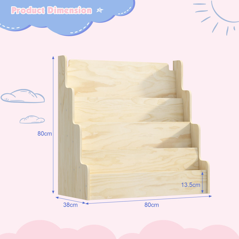 80cm H X 80cm W Kids Bookcase