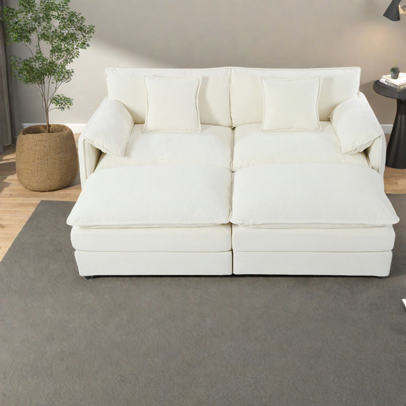 Canapé modulaire spacieux avec chenille douce pour le salon