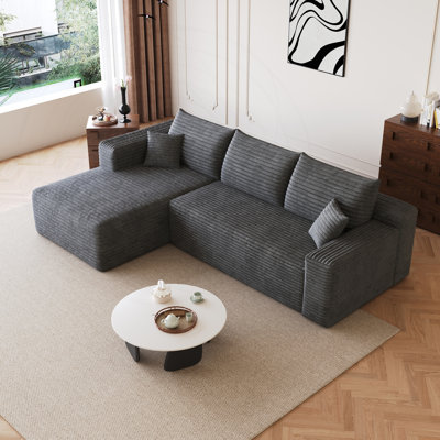 Canapé modulaire Cloud avec velours côtelé moelleux et aucun assemblage requis