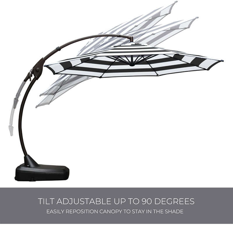 Furio 11' Detachable Offset Patio Cantilever Umbrella With Base
