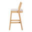 Tabouret d'intérieur fini et revêtement beige, ensemble de 2-1232851666