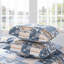 Ensemble de literie de courtepointe en tissu mélangé bleu grand format HoneiLife, couvre-lit matelassé avec taies décoratives-125762015
