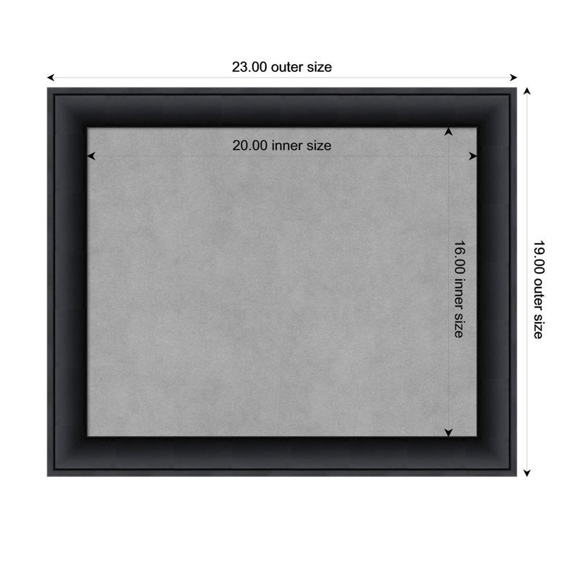 Tableau d'organisation magnétique noir Nero, H 19 po x l 23 po