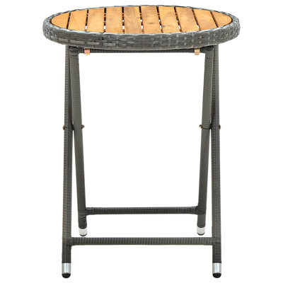Lahoma Round Solid Wood Outdoor Dining Table - 60 cm W 60 cm D