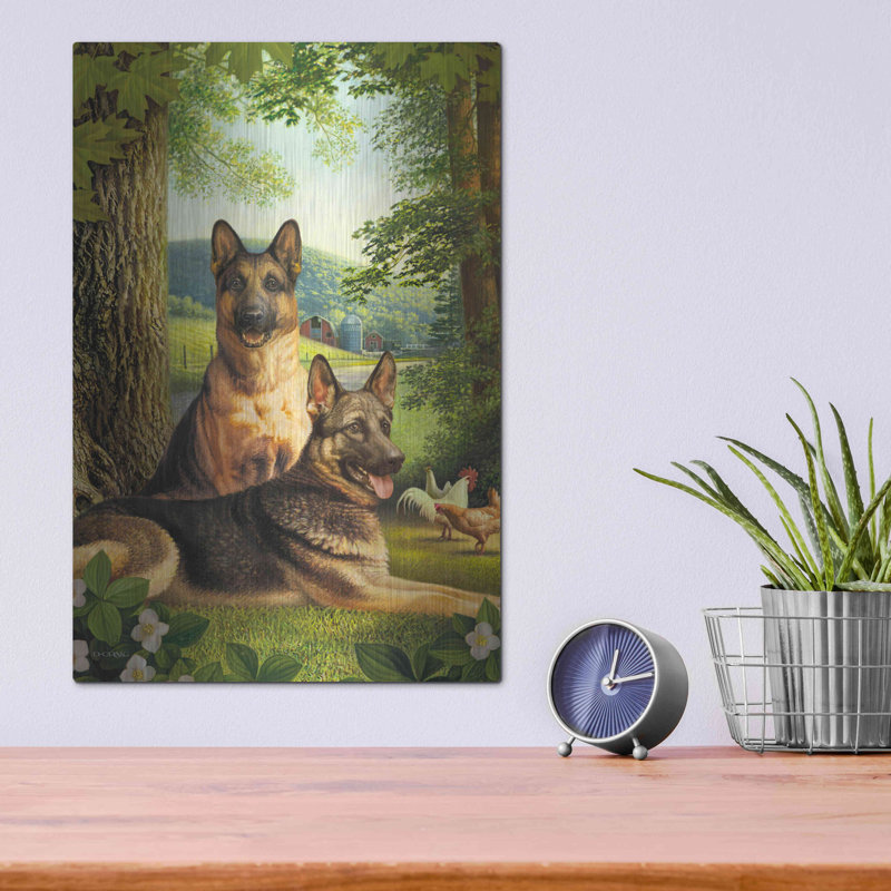 «German Shephards Chicken» par Dan Craig, H 16 po x l 12 po