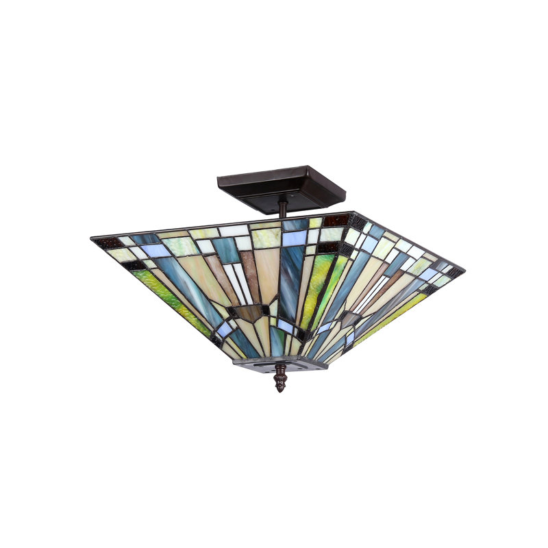 Charlotte Glass Semi Flush Mount