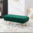 Sira Velvet Button Tufted Bench With Gold Metal Legs-267023113