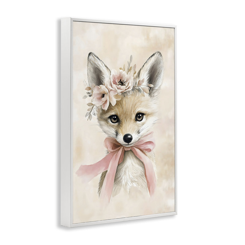 «Sweet Baby Fox» avec giclée à arc, design par Creative Studio, H 24 po x l 16 po