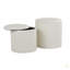Ensemble de repose-pieds gigogne contemporain en similicuir Maverick