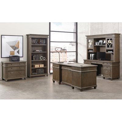 Larissa Solid Wood Base Executive Desk