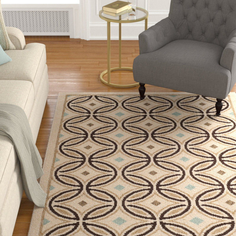 Amatia Veranda Performance Geometric Indoor/Outdoor Area Rug, Rectangle 4' x 5'7"