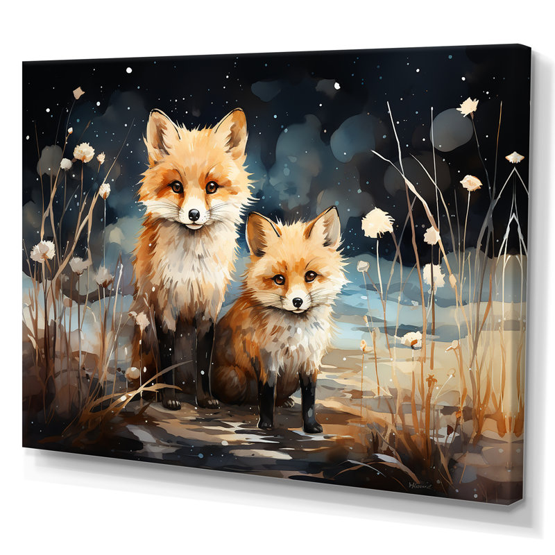 Printemps mignon, «Fox s Gaze I», reproduction d'art sur toile, Toile tendue, H 30 po x l 40 po x P 1,5 po
