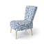 Chaise rembourrée Coastal - Fauteuil Blue Toile-1498930823