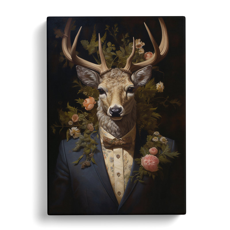 Stag Baroque No.2 - Print, 60cm H x 40cm W x 3cm D