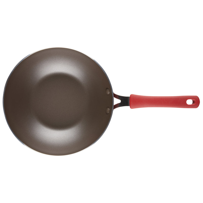 Rachael Ray Cook Create Aluminum Nonstick Stir Fry Pan, Red