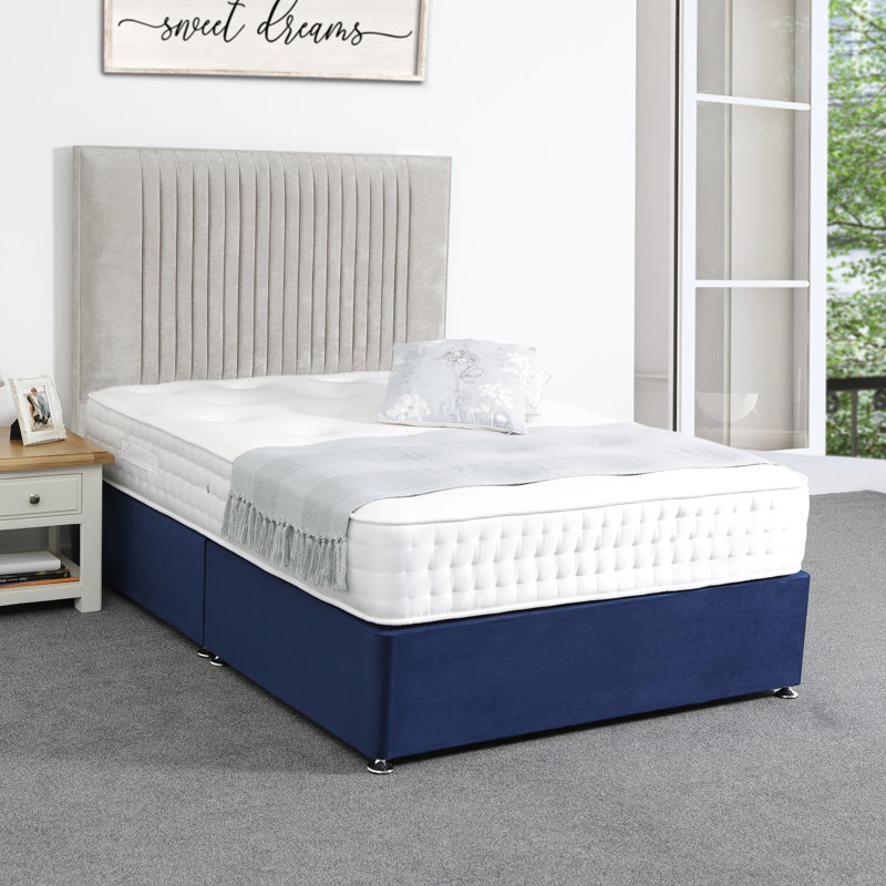 Rine Upholstered Headboard, Double (4'6), Kensington, Pearl