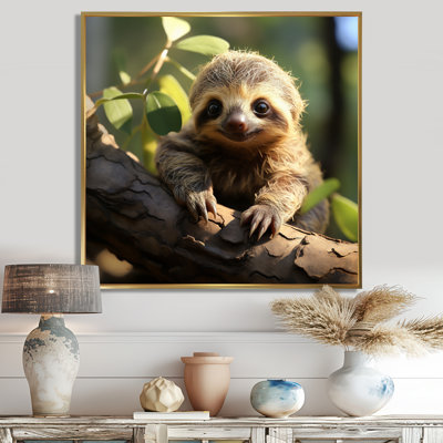 Baby Sloth photo - Sloth Canvas Print