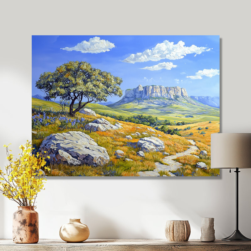 Davis Mountains In Texas I - Paysages, impression sur métal, impression sur métal, H 12 po x l 20 po