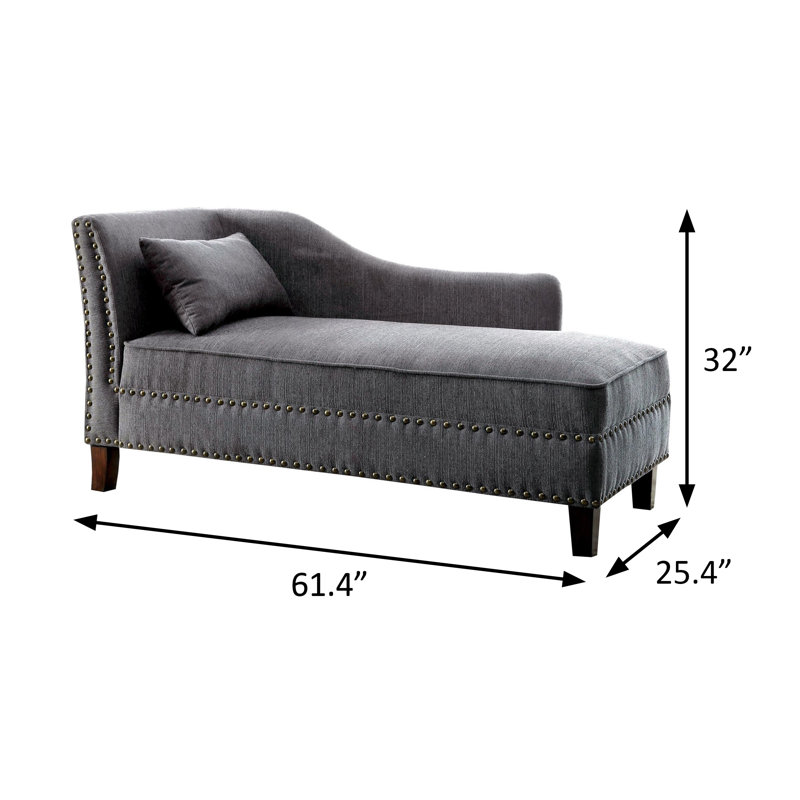 Chaise transitionnelle l 61,4 po, gris, Gris