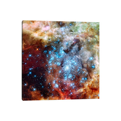 Star Cluster On Collision Course (Hubble Space Telescope) - Wrapped Canvas Print