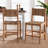 Brieana bali & pari Prita Bohemian Paper Loom and Mahogany Wood 2-Piece Stool Set-1736060327-1727003087