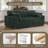 2 - Piece Upholstered Green Faux Rabbit Fur Flannel Reversible Modular Sofa Living Room Sectional Couch-569984571
