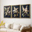 FLORAL Series CLVI - 3 pièces sur toile tendue avec châssis encadré-1933928586-1933928580