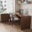 86.61"Dark walnut L-Shaped Solid Wood desks-1486163597-1486163592