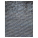 Hand Knotted Wool Area Rug in Blue