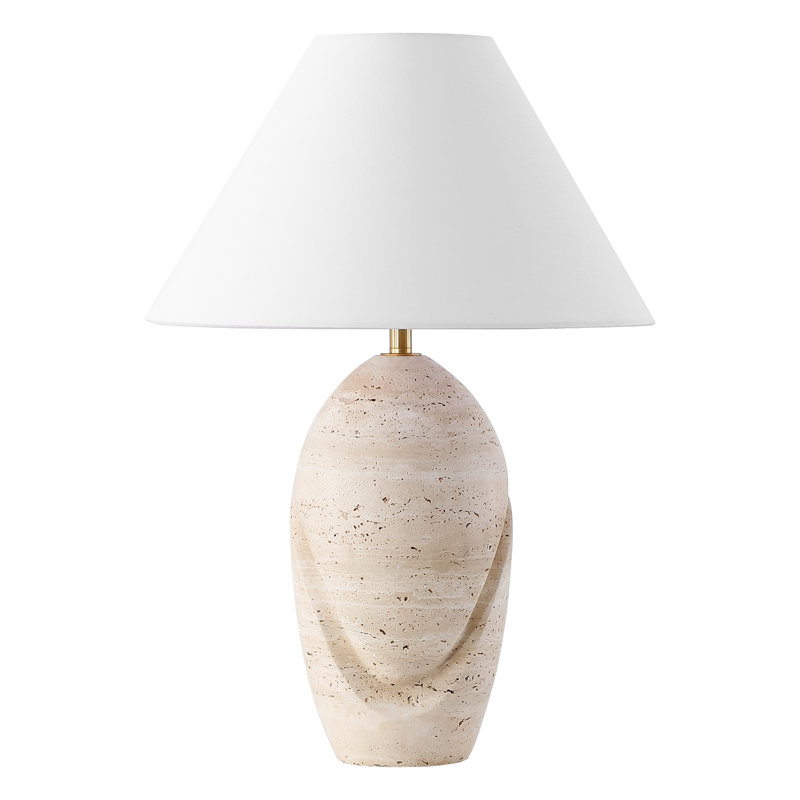 Lampe de table en travertin Kountz