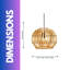 25cm H Bamboo Pendant Shade in Brown
