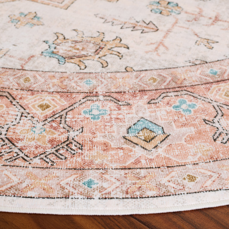 Arizona 319 Performance Machine Washable Oriental Rug, Round 6'