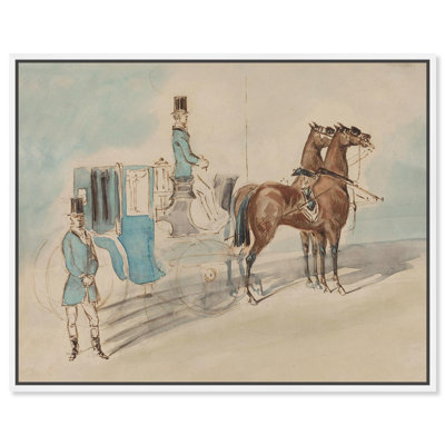Carriage and Groom Spring Canvas Vintage Art Prints by Art Remedy