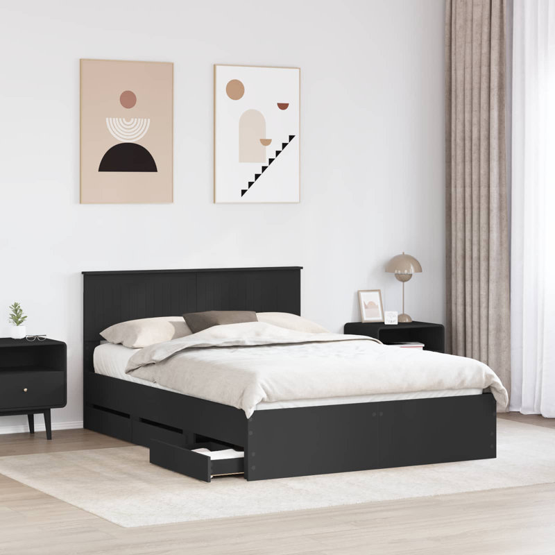 Bed, European Double (140 x 200 cm), Black