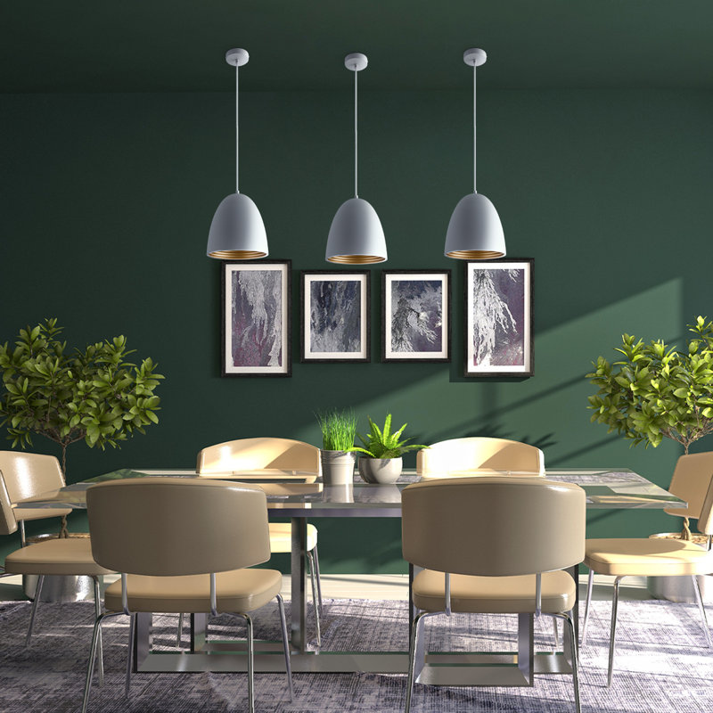 Pina 1 - Light Single Pendant, White/Gold