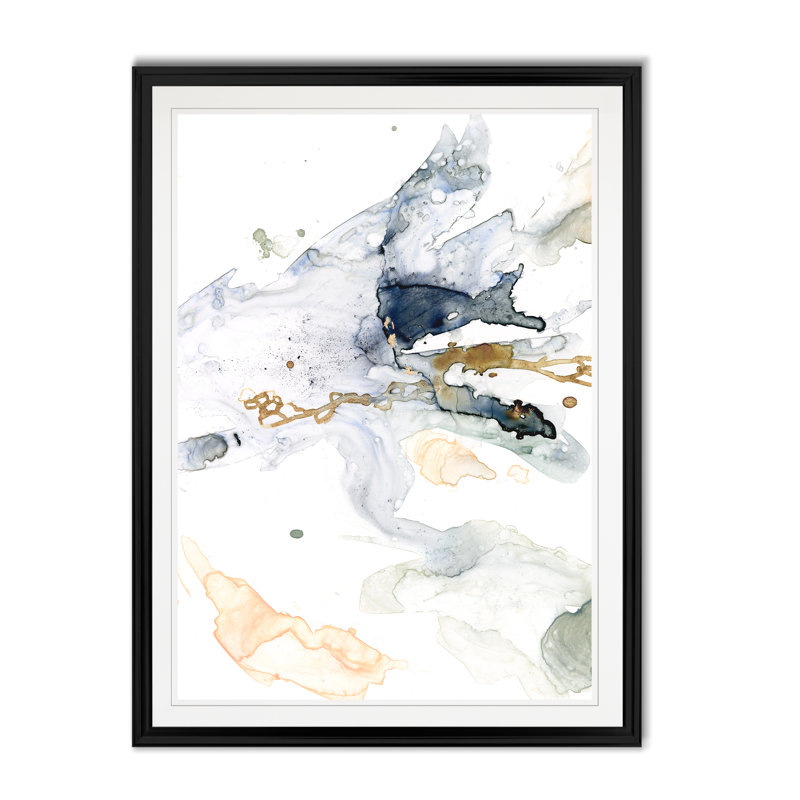 Organique entrelacé II - reproduction d'art sur toile, H 26,5 po x l 36,5 po, Impression encadrée, Noir