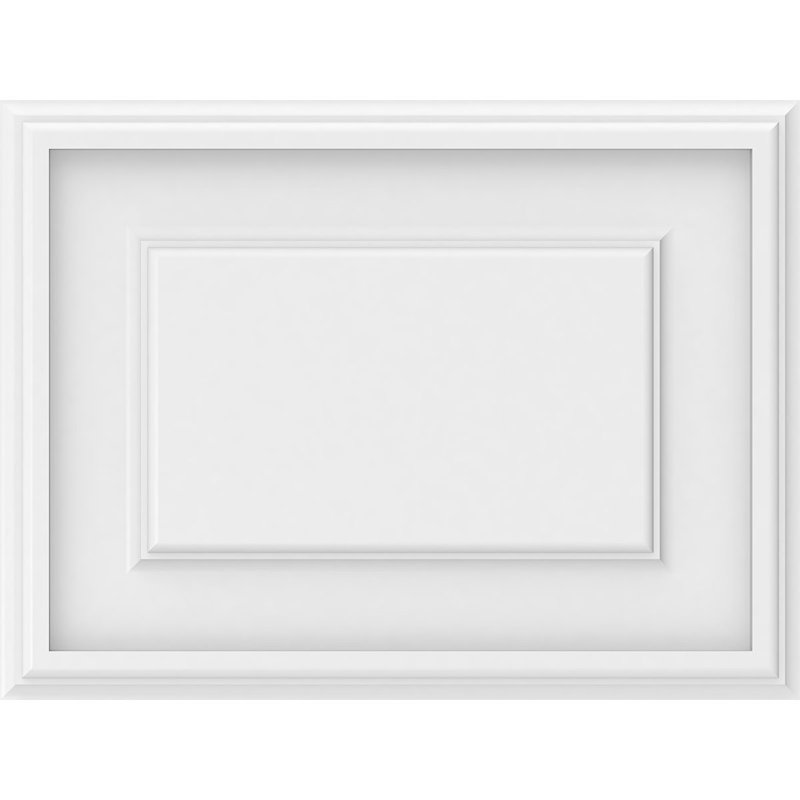 Panneau mural surélevé en PVC blanc Legacy, H 12 po x l 16 po x P 0,63 po