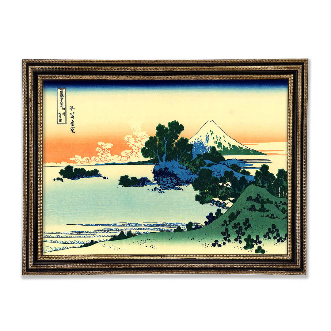 Hokusai Shichiri Strand in der Provinz Sagami Gerahmter Druck